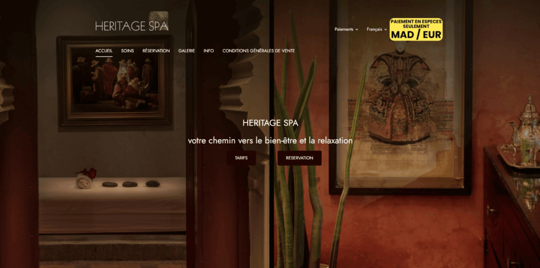 Agence de marketing-digital au maroc nos realisation Heritage SPA