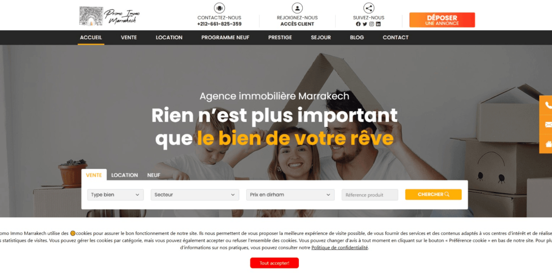 Agence de marketing digital Maroc Prommo Immo Marrakech