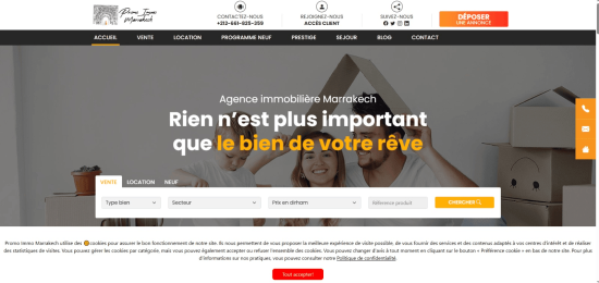 Agence de marketing digital Maroc Prommo Immo Marrakech